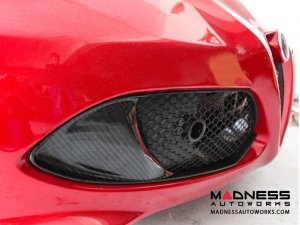 Alfa Romeo 4C Carbon Fiber Front Grille Insert Trim Set 
